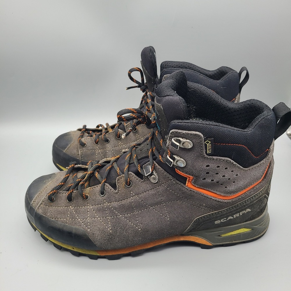 Scarpa Zodiac Plus GTX Hiking Boots Shark Orange Gore-Tex Vibram Mens 10 43